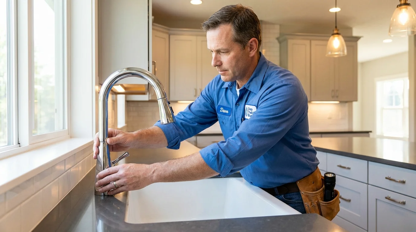 Kitchen faucet installation by Johns Plumbing LLC in Ranchos de Taos